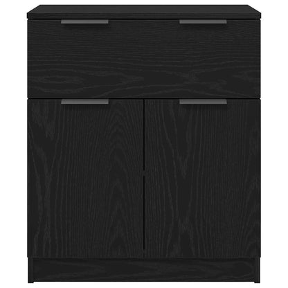 Credenza Rovere Nero 60 x 30 x 70 cm Legno multistrato