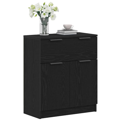 Credenza Rovere Nero 60 x 30 x 70 cm Legno multistrato
