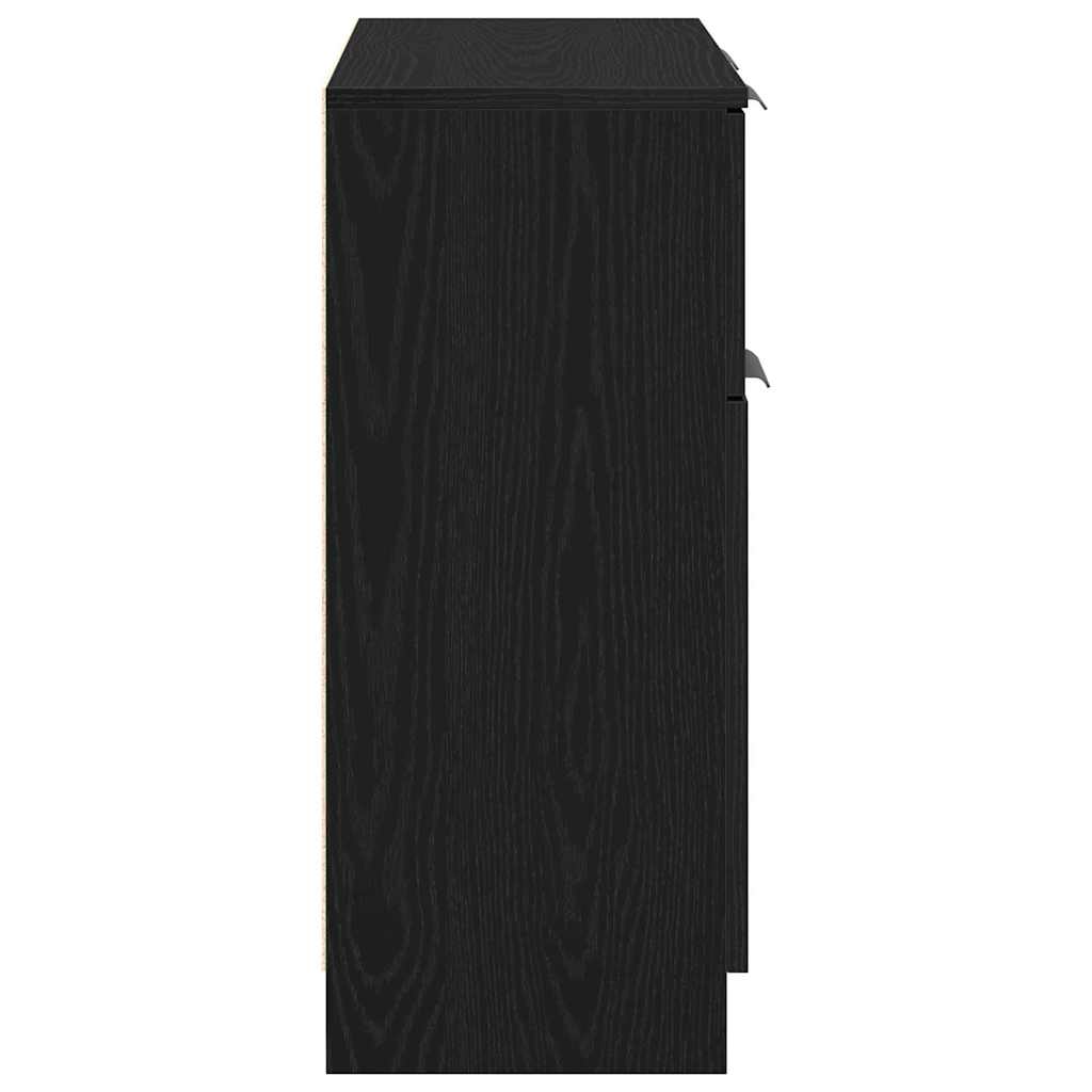 Credenza Rovere Nero 60 x 30 x 70 cm Legno multistrato