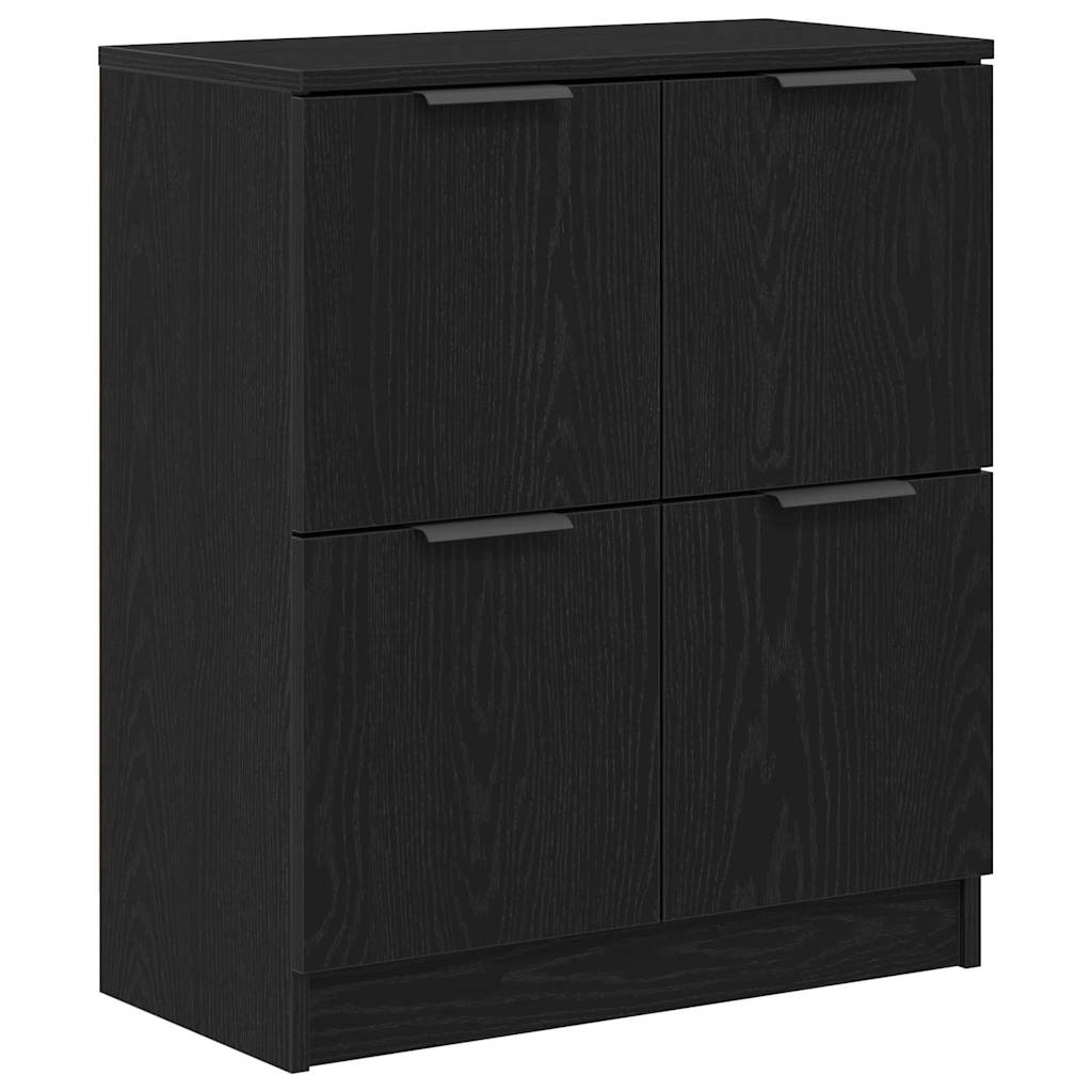 Credenza Rovere Nero 60 x 30 x 70 cm Legno multistrato