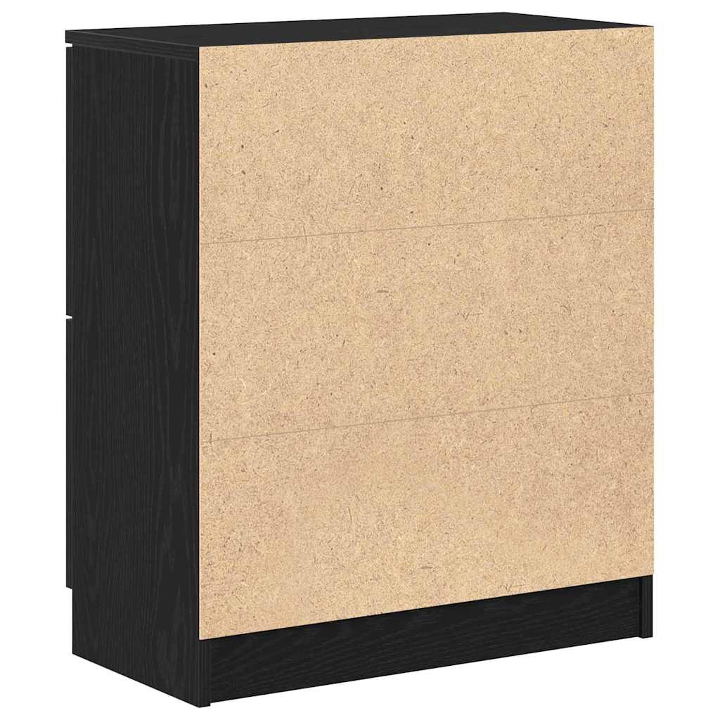 Credenza Rovere Nero 60 x 30 x 70 cm Legno multistrato