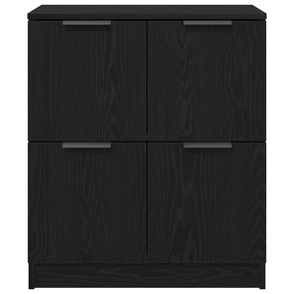 Credenza Rovere Nero 60 x 30 x 70 cm Legno multistrato
