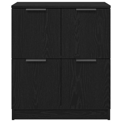 Credenza Rovere Nero 60 x 30 x 70 cm Legno multistrato