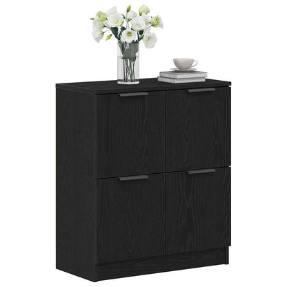 Credenza Rovere Nero 60 x 30 x 70 cm Legno multistrato