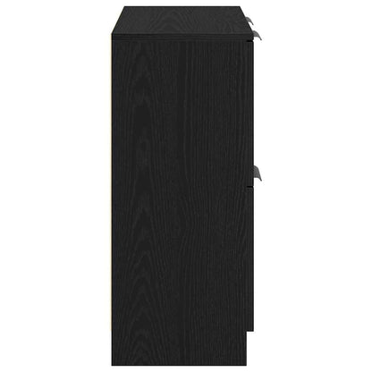 Credenza Rovere Nero 60 x 30 x 70 cm Legno multistrato