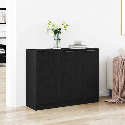 Credenza Rovere Nero 90,5 x 30 x 70 cm Legno multistrato