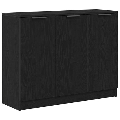 Credenza Rovere Nero 90,5 x 30 x 70 cm Legno multistrato