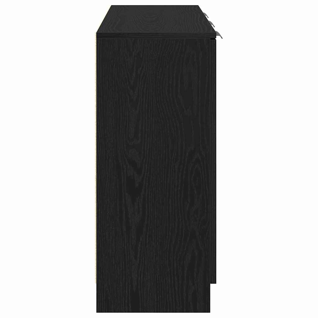 Credenza Rovere Nero 90,5 x 30 x 70 cm Legno multistrato