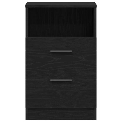 Armadio da Notte con cassetto 2 pcs Rovere Nero 40 x 35 x 65 cm