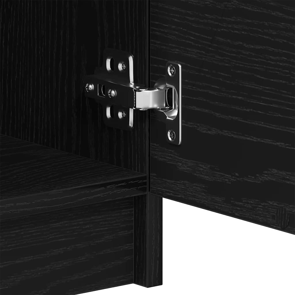 Mobile TV Rovere Nero 80 x 35 x 36,5 cm Legno multistrato