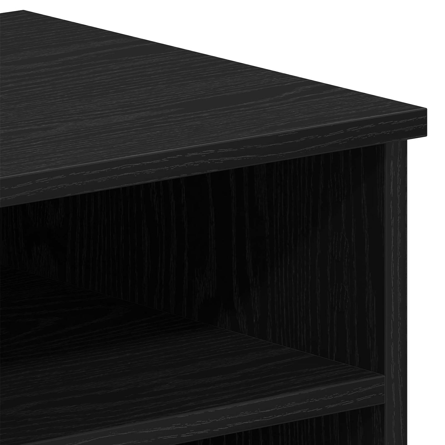 Mobile TV Rovere Nero 80 x 35 x 36,5 cm Legno multistrato