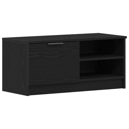 Mobile TV Rovere Nero 80 x 35 x 36,5 cm Legno multistrato