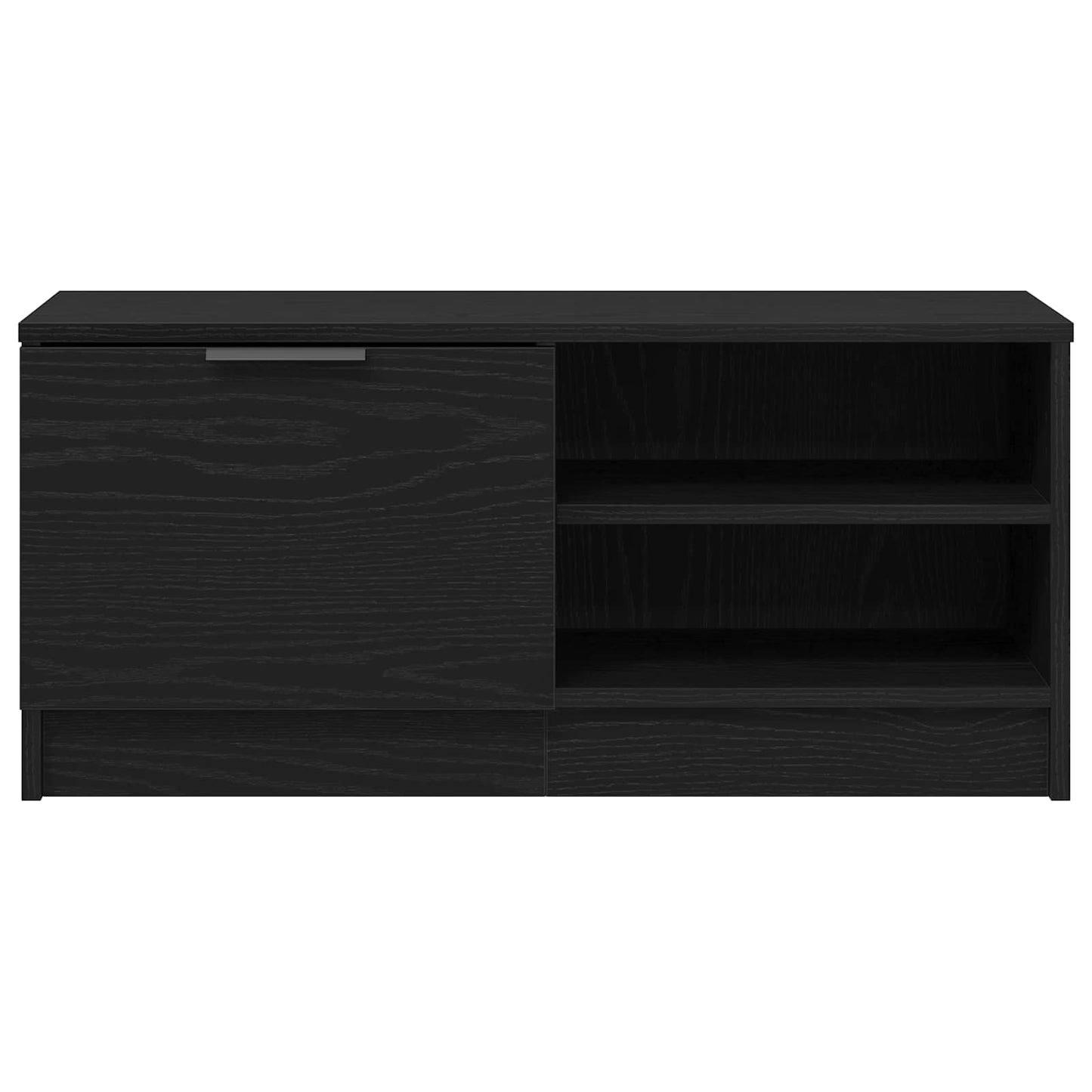 Mobile TV Rovere Nero 80 x 35 x 36,5 cm Legno multistrato