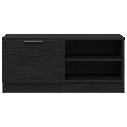 Mobile TV Rovere Nero 80 x 35 x 36,5 cm Legno multistrato