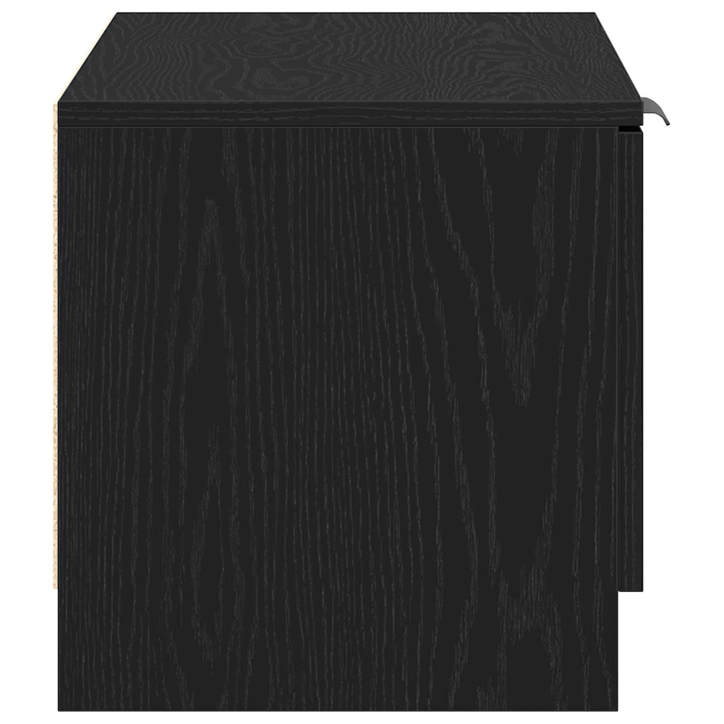 Mobile TV Rovere Nero 80 x 35 x 36,5 cm Legno multistrato
