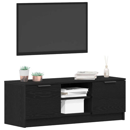 Mobile TV Rovere Nero 102 x 32 x 35.5 cm Legno multistrato