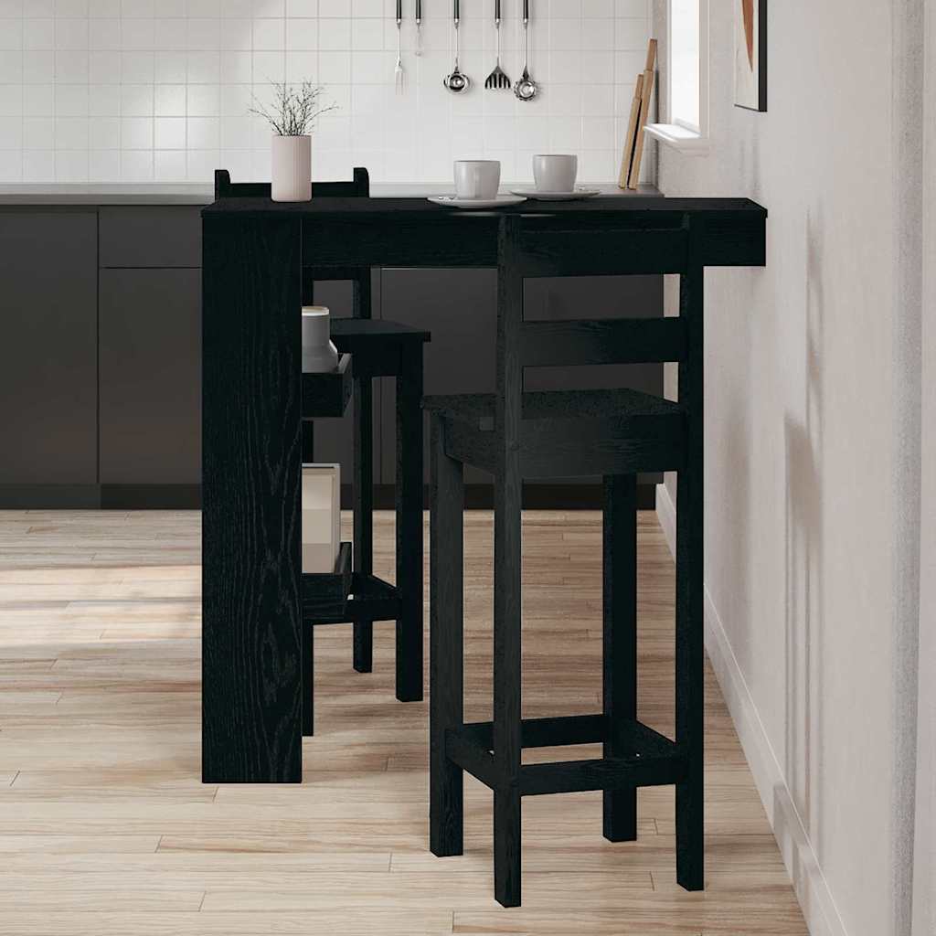 Tavolo Bar da Parete Rovere Nero 102 x 45 x 103,5 cm | homemem39