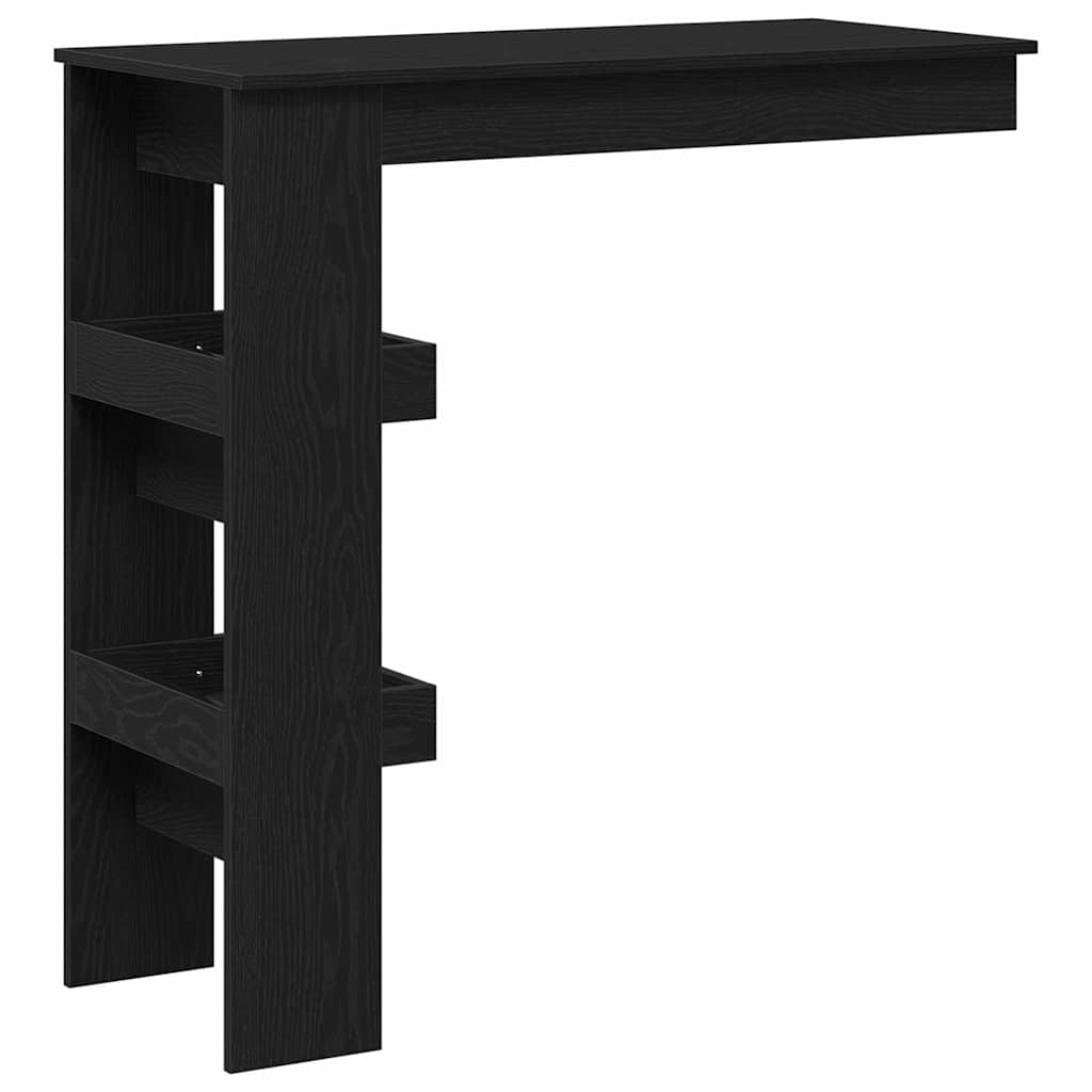 Tavolo Bar da Parete Rovere Nero 102 x 45 x 103,5 cm | homemem39