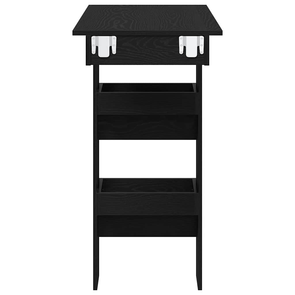 Tavolo Bar da Parete Rovere Nero 102 x 45 x 103,5 cm | homemem39