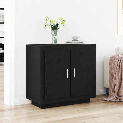Credenza Rovere Nero 80 x 40 x 75 cm Legno multistrato