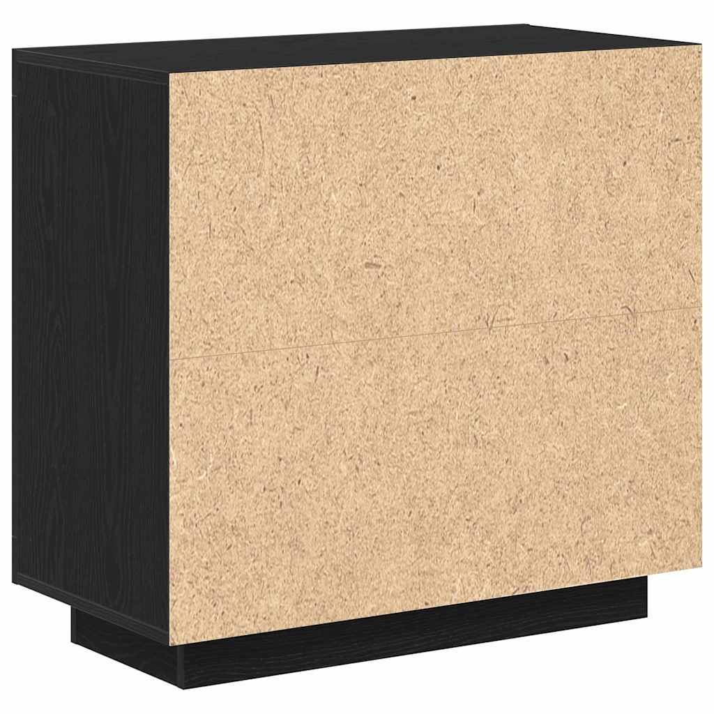 Credenza Rovere Nero 80 x 40 x 75 cm Legno multistrato