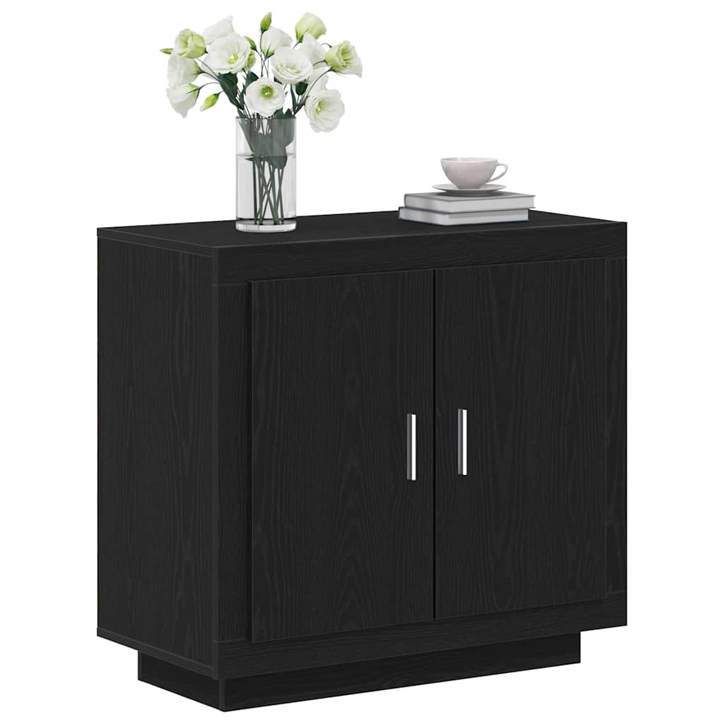Credenza Rovere Nero 80 x 40 x 75 cm Legno multistrato