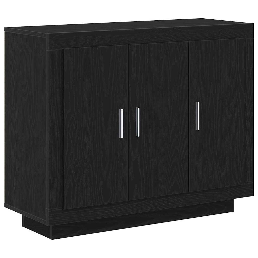 Credenza Rovere Nero 92 x 35 x 75 cm Legno multistrato