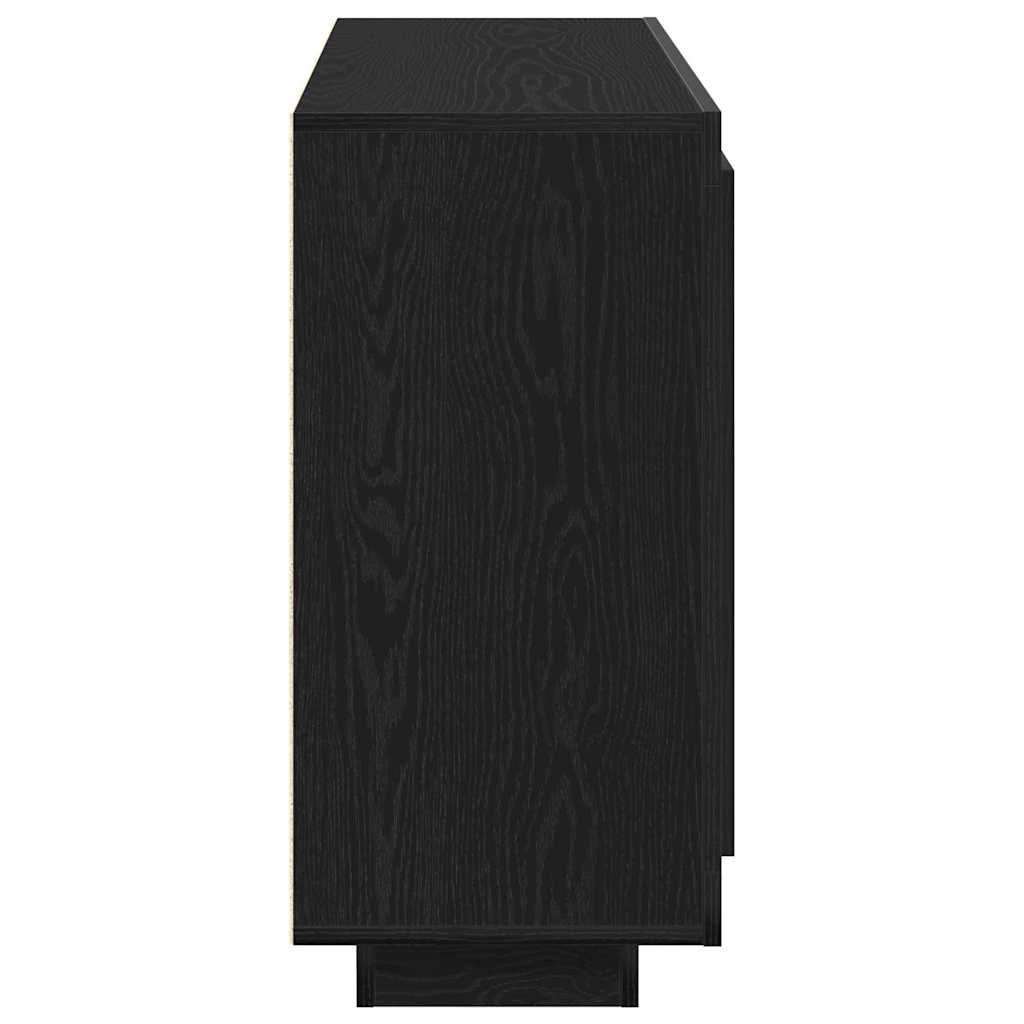 Credenza Rovere Nero 92 x 35 x 75 cm Legno multistrato