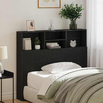 Testata del letto con testiera Rovere Nero 120 x 19 x 103,5 cm