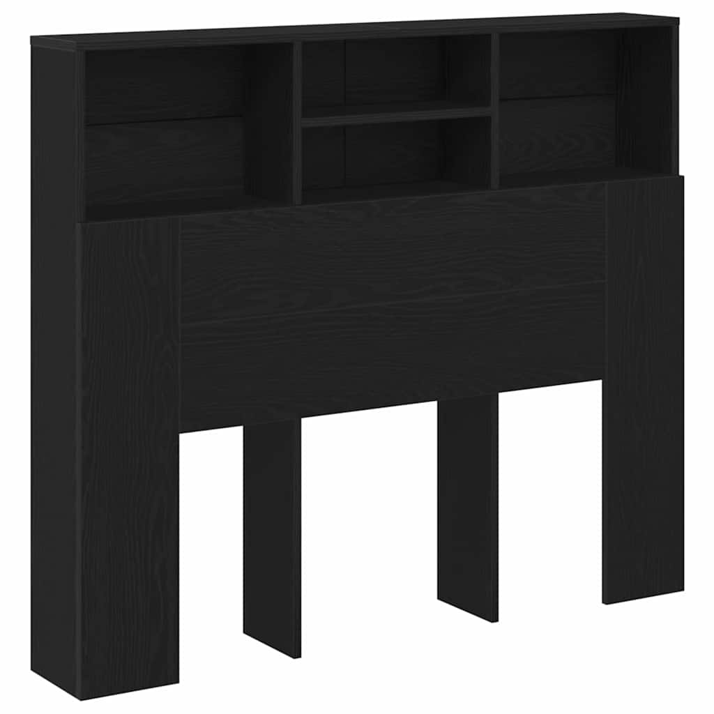 Testata del letto con testiera Rovere Nero 120 x 19 x 103,5 cm