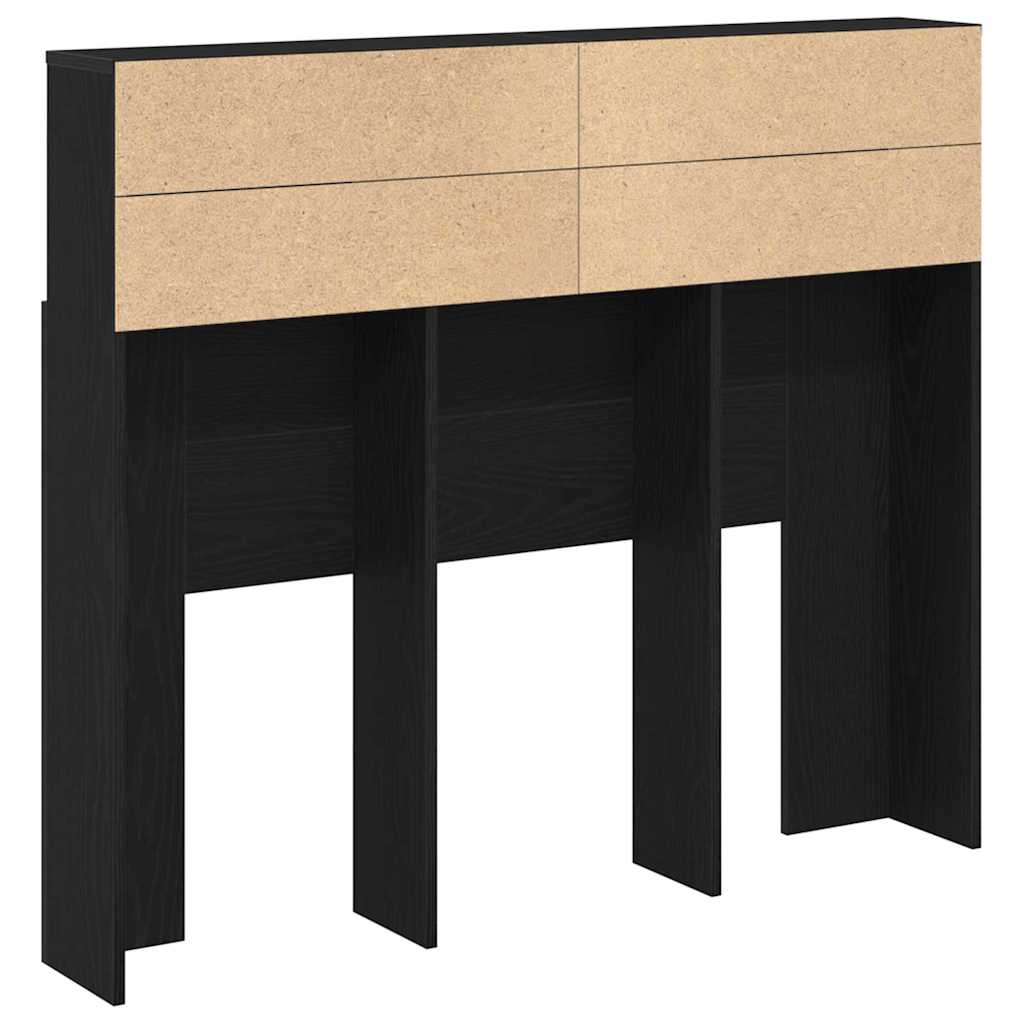 Testata del letto con testiera Rovere Nero 120 x 19 x 103,5 cm
