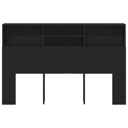 Testata del letto con testiera Rovere Nero 160 x 19 x 103,5 cm