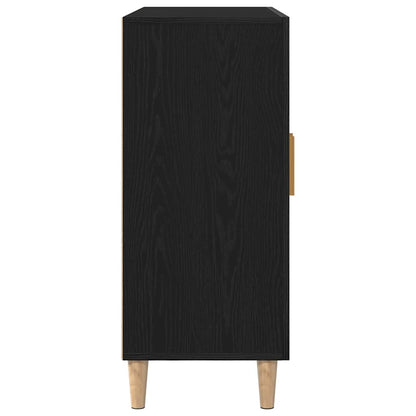 Credenza Rovere Nero 90 x 34 x 80 cm Legno multistrato