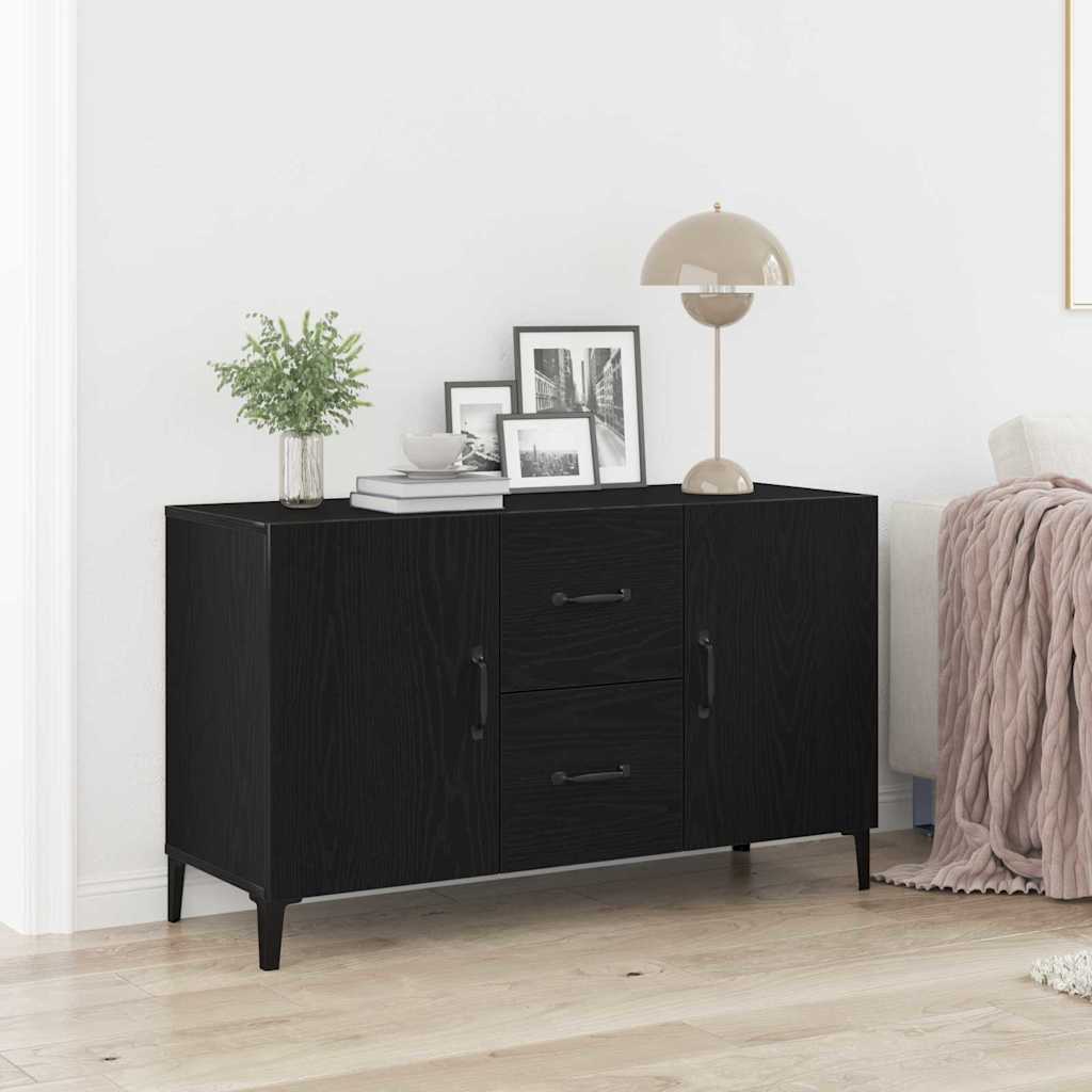 Credenza Rovere Nero 100 x 36 x 60 cm Legno multistrato