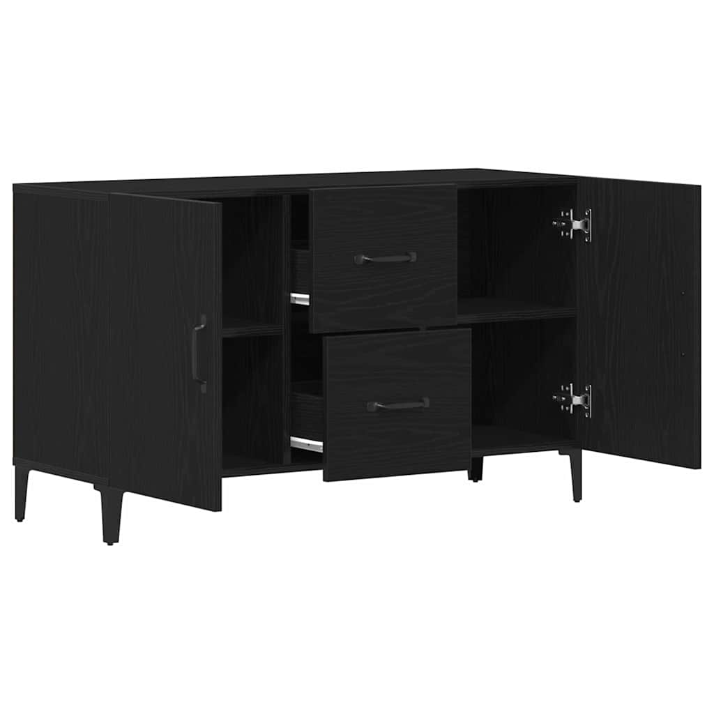 Credenza Rovere Nero 100 x 36 x 60 cm Legno multistrato