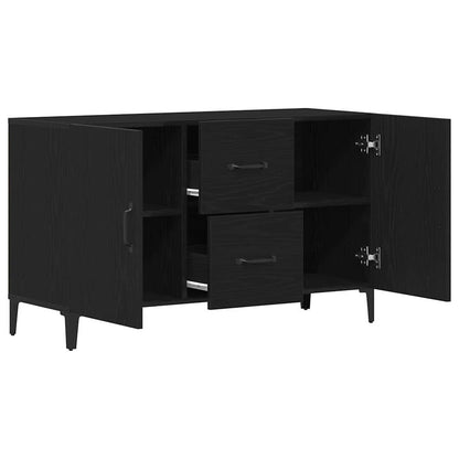 Credenza Rovere Nero 100 x 36 x 60 cm Legno multistrato