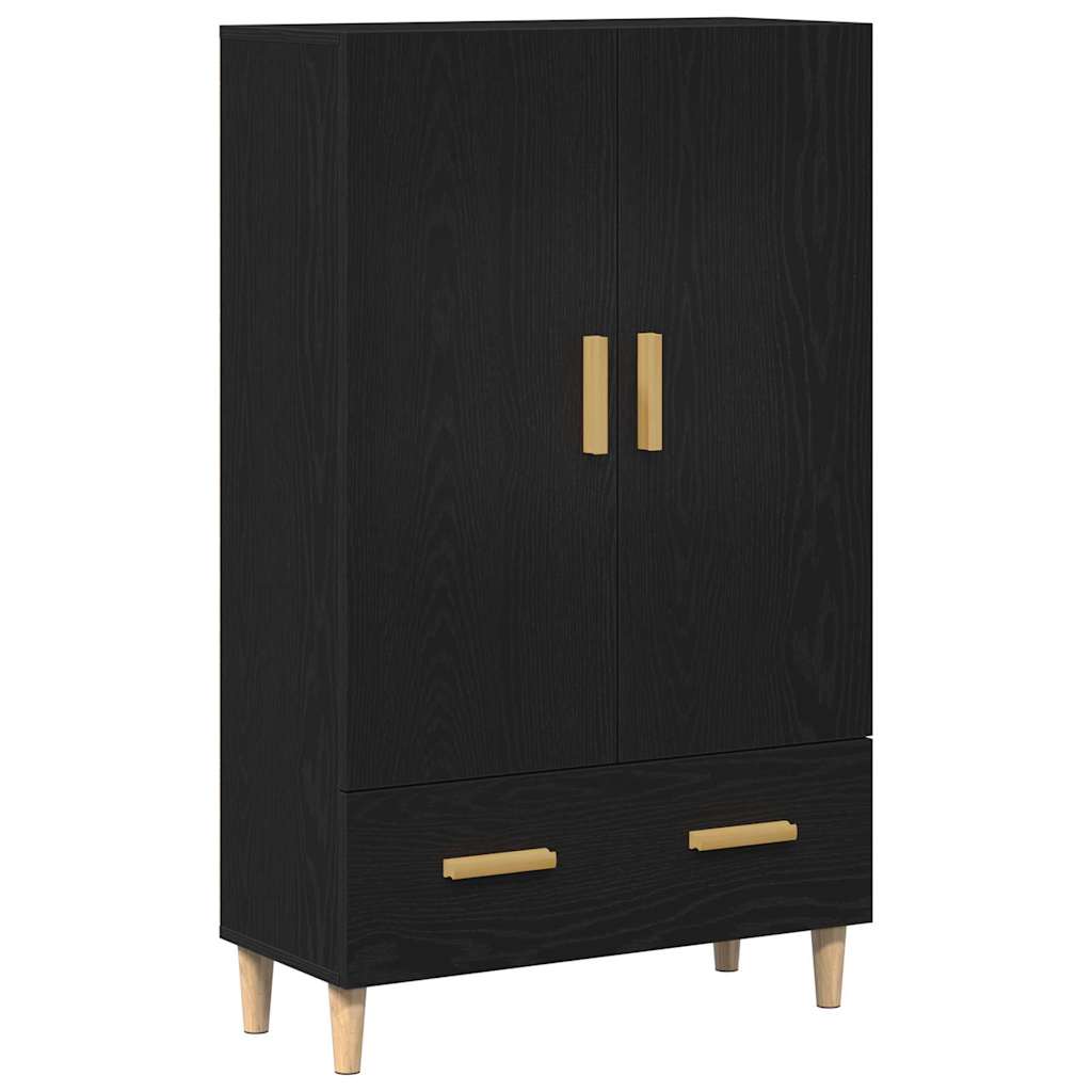 Credenza Rovere Nero 70 x 31 x 115 cm Legno multistrato