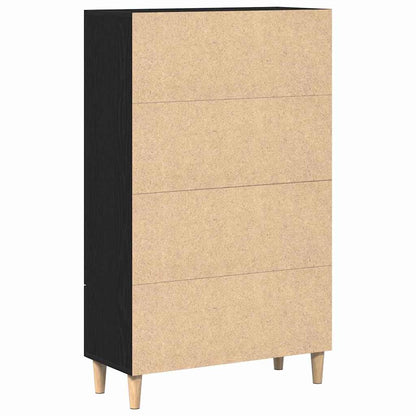 Credenza Rovere Nero 70 x 31 x 115 cm Legno multistrato