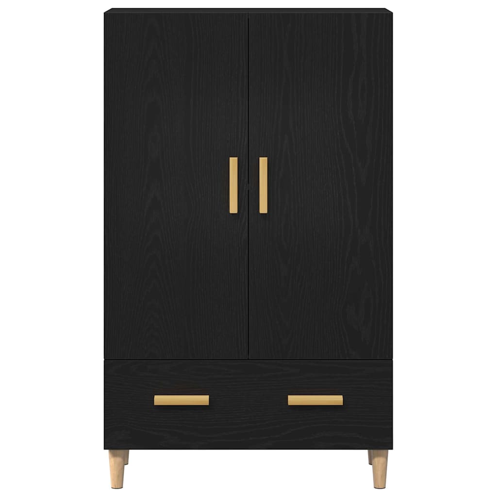Credenza Rovere Nero 70 x 31 x 115 cm Legno multistrato
