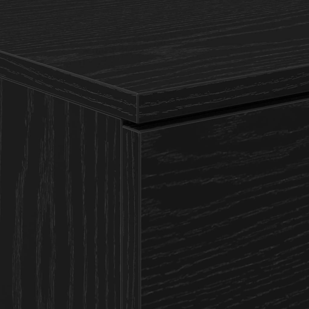 Armadio da Notte Rovere Nero 40 x 65 x 65 cm Legno multistrato | homemem39