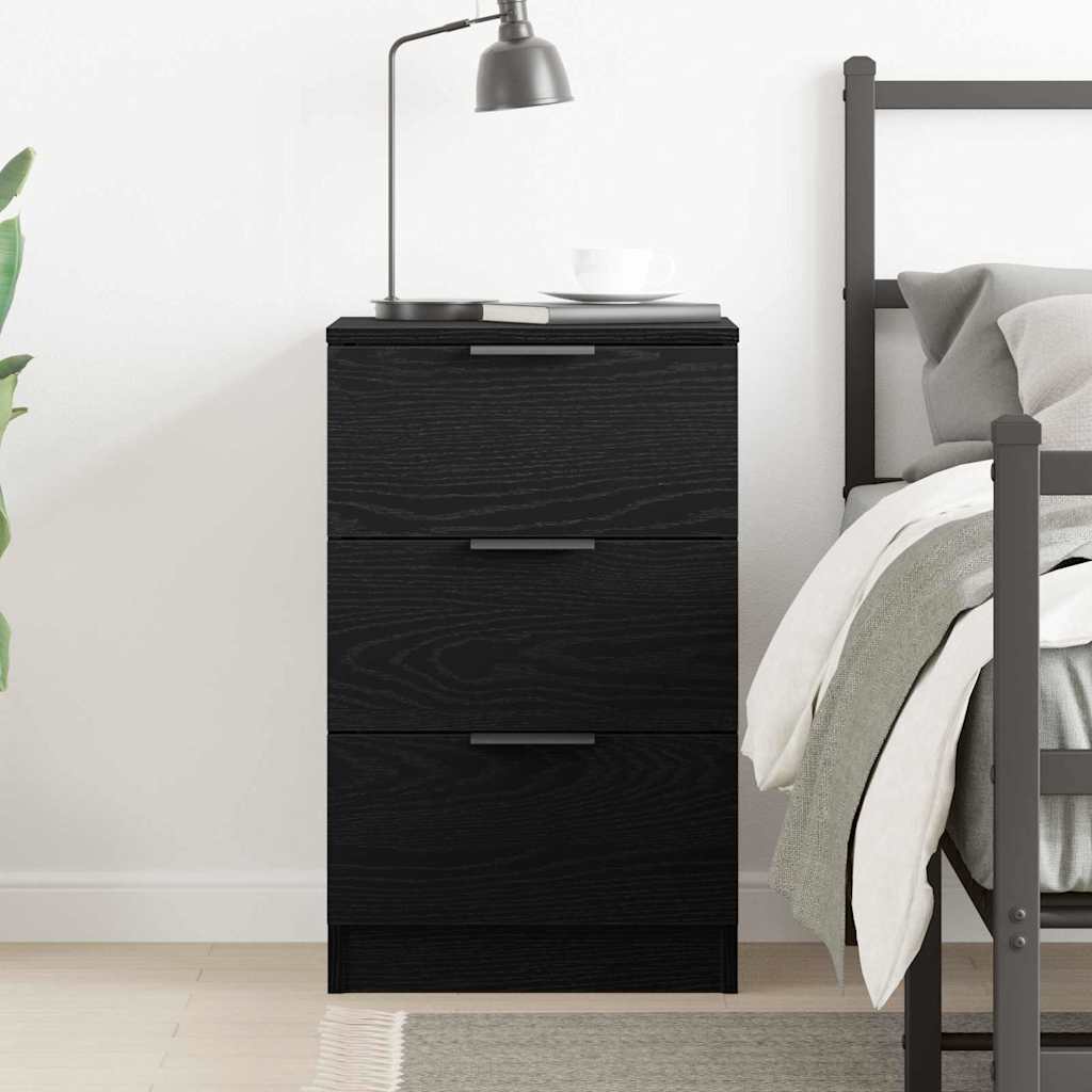Armadio da Notte Rovere Nero 40 x 65 x 65 cm Legno multistrato | homemem39