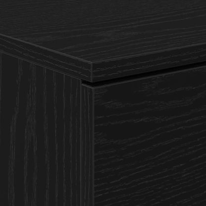 Armadio da Notte con cassetto 2 pcs Rovere Nero 40 x 65 x 65 cm | homemem39