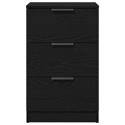 Armadio da Notte con cassetto 2 pcs Rovere Nero 40 x 65 x 65 cm