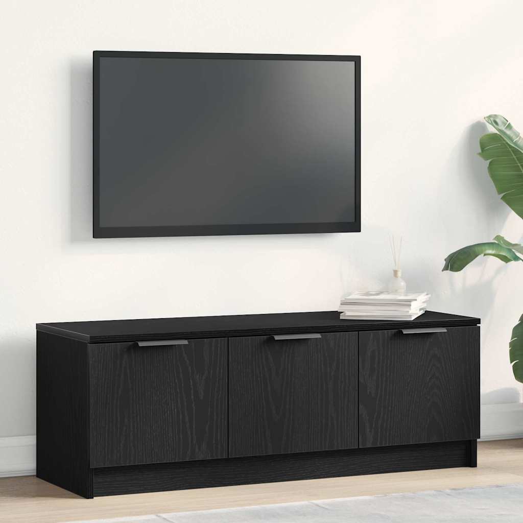Mobile TV Rovere Nero 102 x 35 x 36,5 cm Legno multistrato