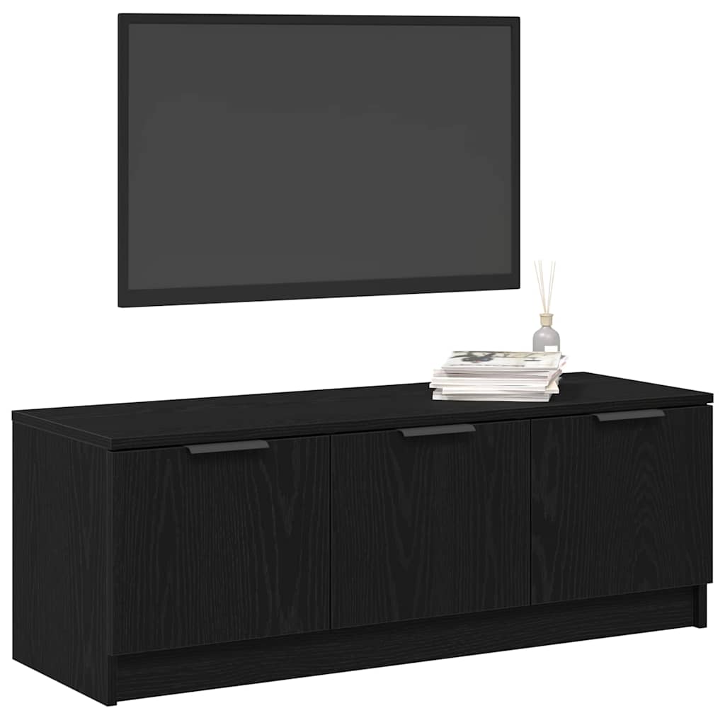 Mobile TV Rovere Nero 102 x 35 x 36,5 cm Legno multistrato