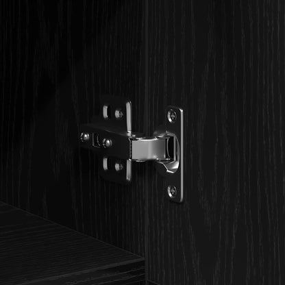 Credenza Rovere Nero 30 x 30 x 70 cm Legno multistrato