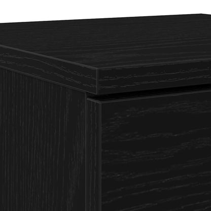 Credenza Rovere Nero 30 x 30 x 70 cm Legno multistrato