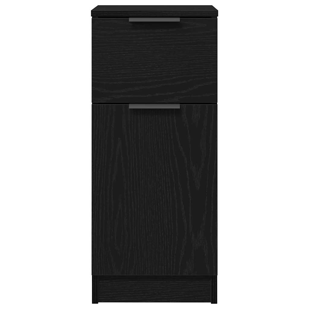 Credenza Rovere Nero 30 x 30 x 70 cm Legno multistrato