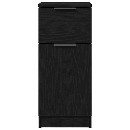 Credenza Rovere Nero 30 x 30 x 70 cm Legno multistrato