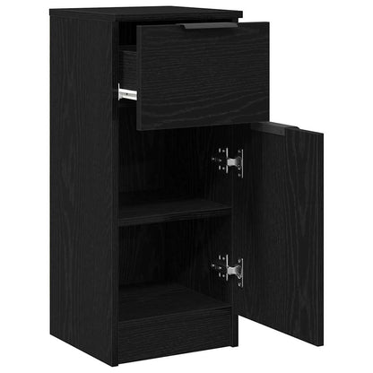 Credenza 2 pcs Rovere Nero 30 x 30 x 70 cm Legno multistrato